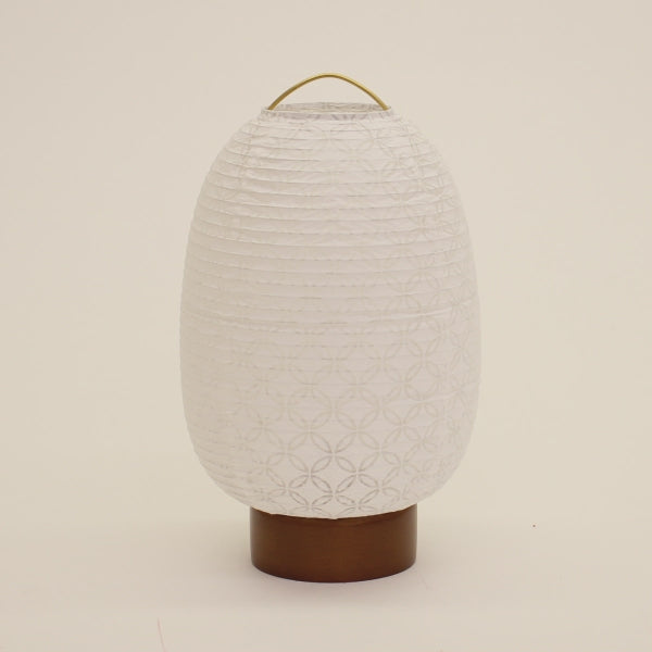 コンパクトでおしゃれな盆提灯 小紋 MINORI 高さ21cm LEDコードレス行灯(七宝)　動画