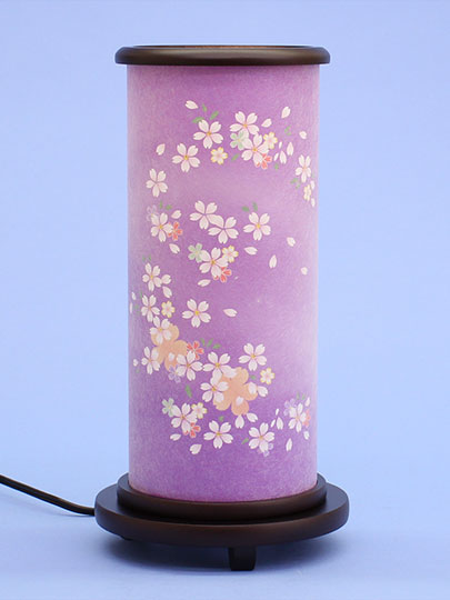 小型サイズ盆提灯高さ29m インテリア燈明 小桜の舞（薄紫）