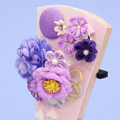 髪飾り羽子板れいパープル ズーム