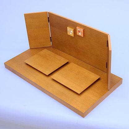 Présentoir de poupées Hina plates, largeur 55 cm, Prince Yanagi Aoi Musubi, broderie noire et rouge, Rin