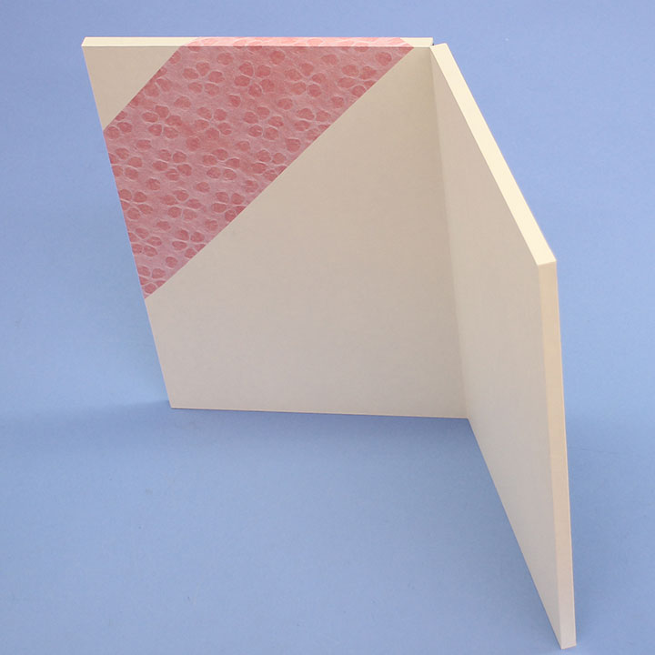 Paravent pour poupées Hina, hauteur 30 cm, papier Torinoko n° 10, fleurs de cerisier roses