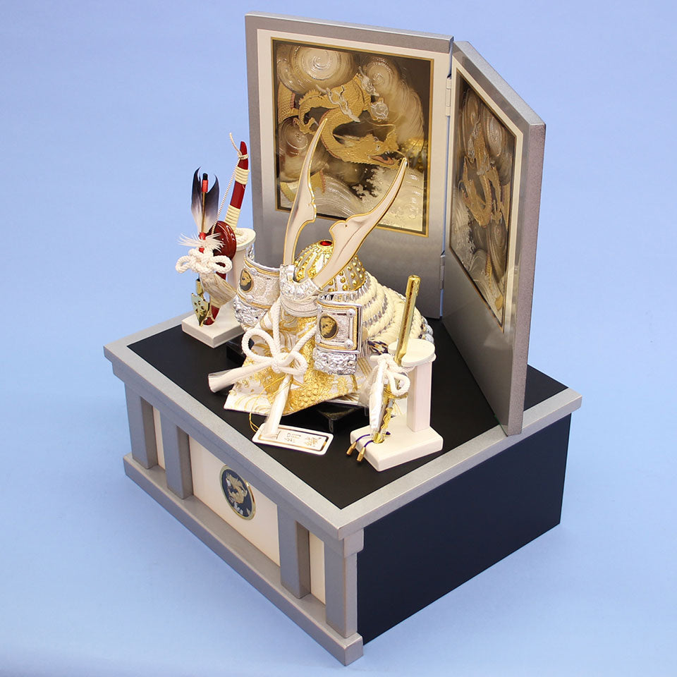 May Doll kabuto Storage Set Width 32cm Compact No.6 White Dragon NA Storage Set