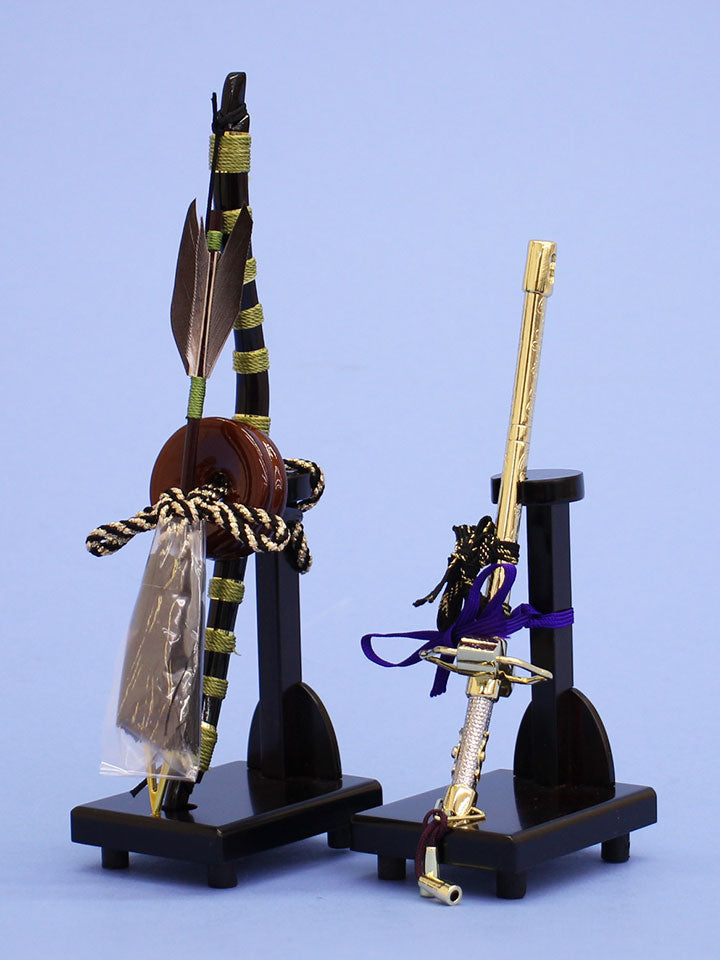 五月人偶配件，弓剑套装单独售卖 编号6 绿凤凰