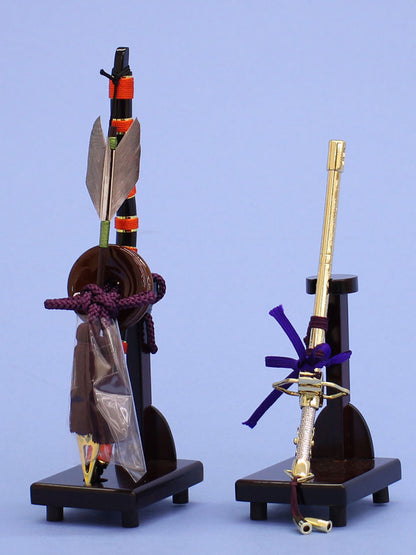 五月人形用付属品、弓太刀セット単品販売  6号紫鳳