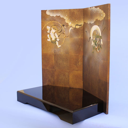 五月人形用台屏風 幅 68cm 23号風神雷神五角台セット