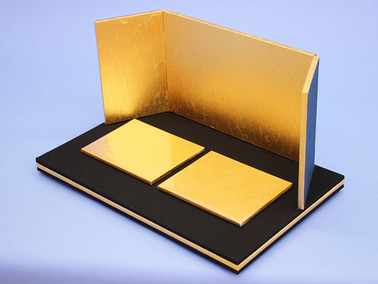 ensemble complet de poupée Hina et paravent à plateforme, largeur 40 cm, Hinagi, avec support prince et princesse