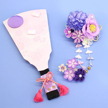 髪飾り羽子板れいパープル 外す