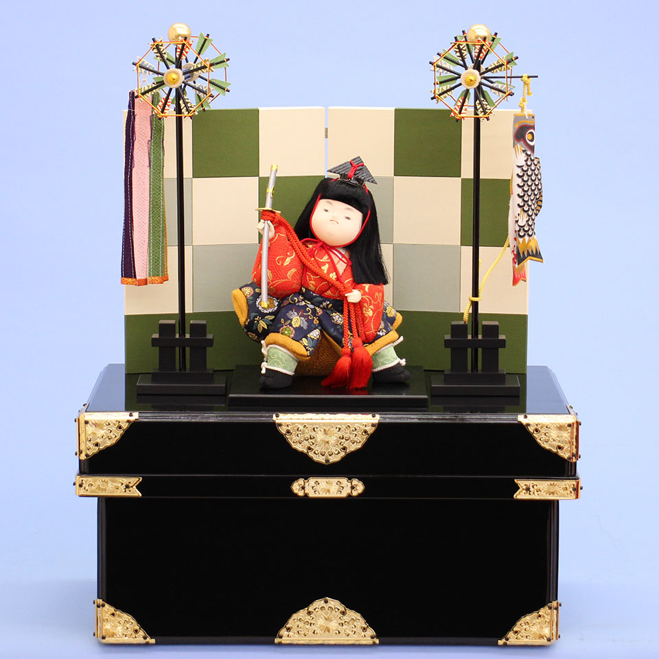 木目込み五月人形。勝どき菖蒲飾り – 寿鳳人形の東芸