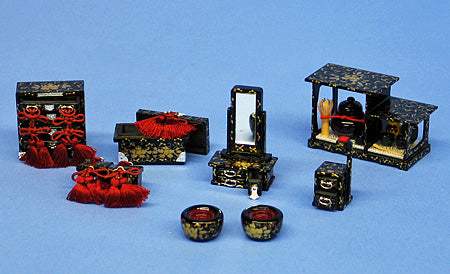 15号本金三つ葉唐草(木製)　火鉢、茶道具、三つ揃え