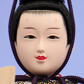 雛人形ケース飾り 五人 柳親王 円華ドーム型赤　殿顔