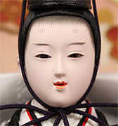 雛人形ケース飾り 二人 幅57㎝ 小三五親王 s2436金彩梅扇六角　殿顔