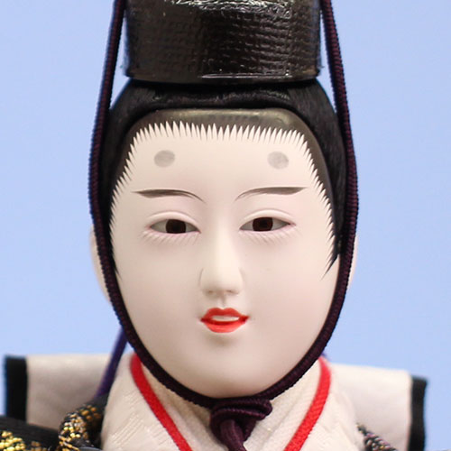 雛人形ケース飾り 二人 小三五親王 紗季　殿顔