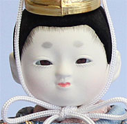 木目込み雛人形 No130 春日雛　殿顔