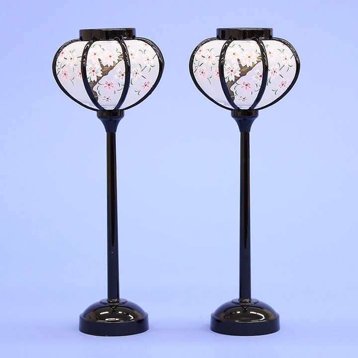 雛人形 ぼんぼり点灯しないタイプ 21cm 電なし菊灯雪洞(樹脂製)