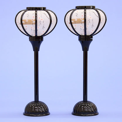 雛人形 ぼんぼり  （樹脂製） 21cm小桜LEDコードレス黒塗