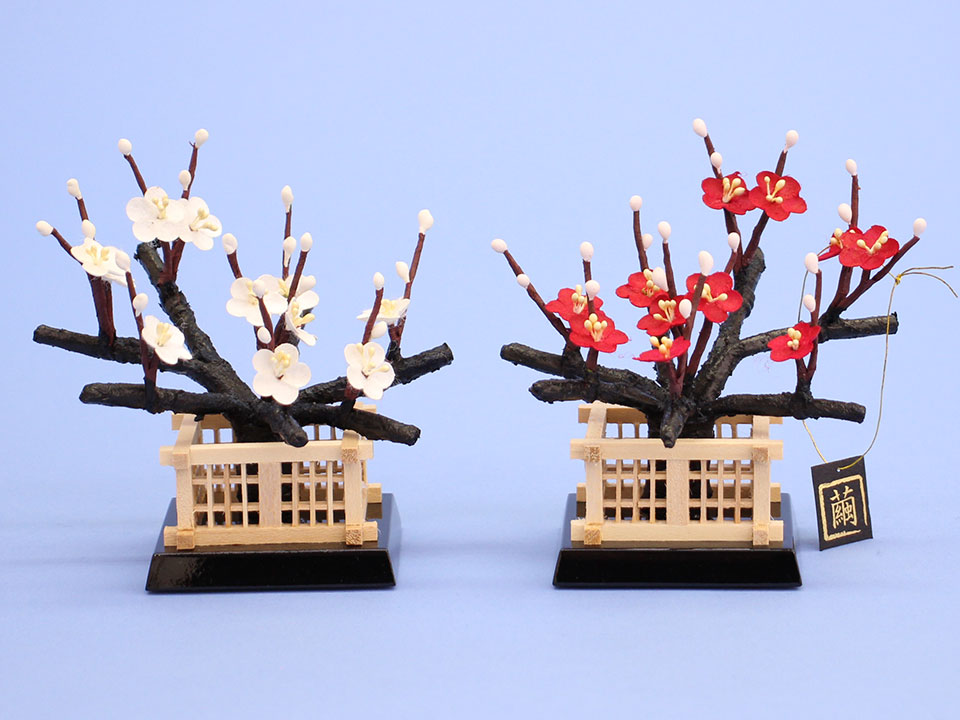 雛道具単品　紅白梅　光琳15号