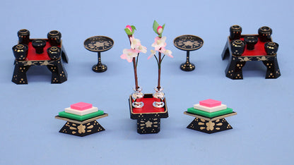 雛道具膳揃え 15号 丁足（樹脂製）