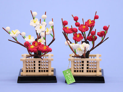 ひな道具単品　縮緬紅白梅　早春