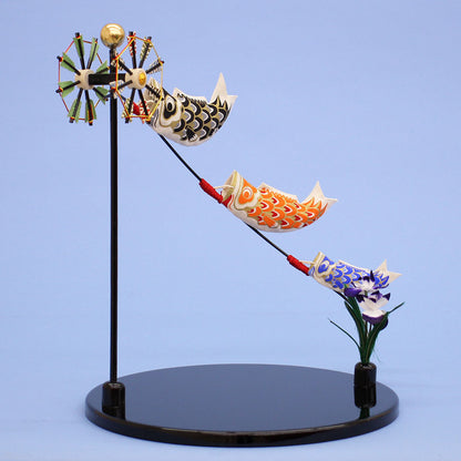 五月人形用 衝立台 幅 27cm 丸台鯉のぼりかざり