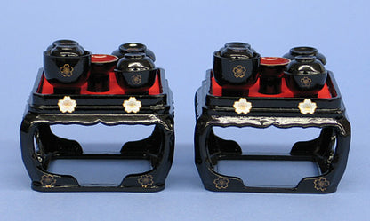 雛道具膳 30号桜掛盤（木製）