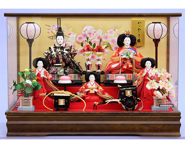 雛人形ケース飾り 五人 のぞみ