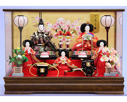 雛人形ケース飾り 五人 のぞみ