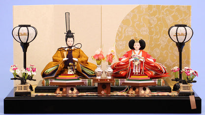 雛人形平飾り 京十二番コーロゼン親王　せいか菊唐草