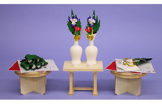 五月人形用、お飾り道具単品 三宝揃え ⑤大型絹花60号京式