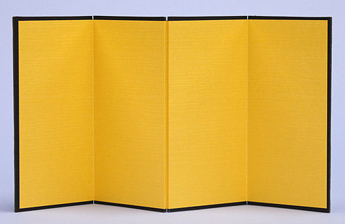 屏風  五月人形・雛人形兼用手芸用 高さ15cm 金屏風 四曲金