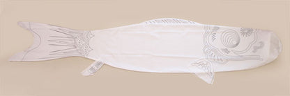 イベント用白地鯉のぼり 3mアウトライン付き　全体