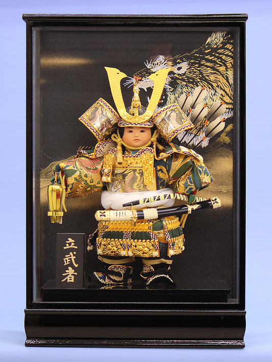 五月人形ケース 高さ57㎝ 立ち武者