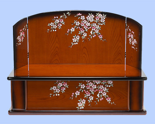 高床台屏風セット 幅90cm 家具調高床しだれ桜