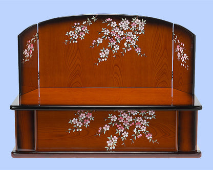 高床台屏風セット 幅90cm 家具調高床しだれ桜
