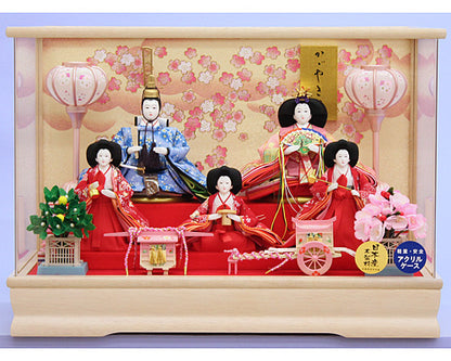 雛人形ケース飾り 五人 舞姫