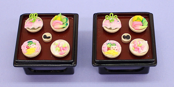 雛道具前飾り お食い初め2点セット