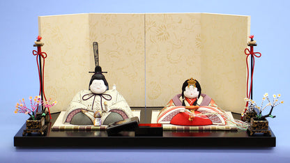 木目込み雛人形 幸一光作和 平飾り