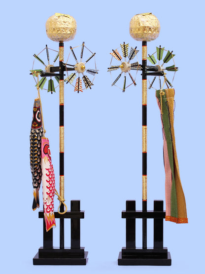 五月人形用 鯉のぼり飾り 対入り・両立て 16号天翔