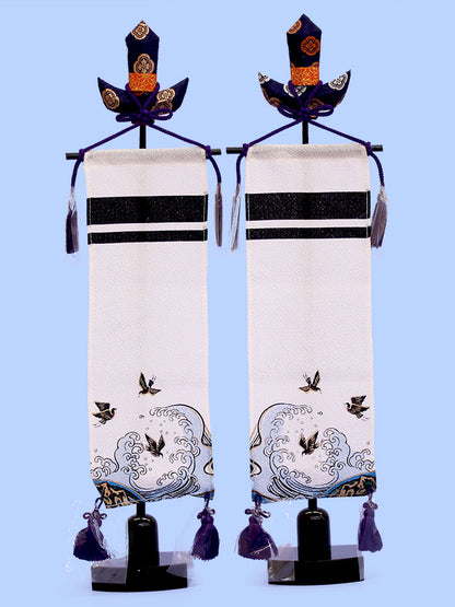 五月人形用、お飾り道具単品 両旗 浪千鳥 18号