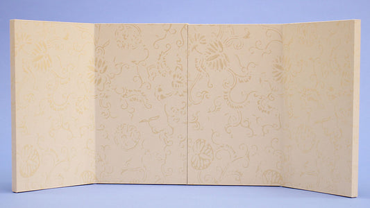 屏風  雛人形用 二曲一双 京唐紙葵唐草