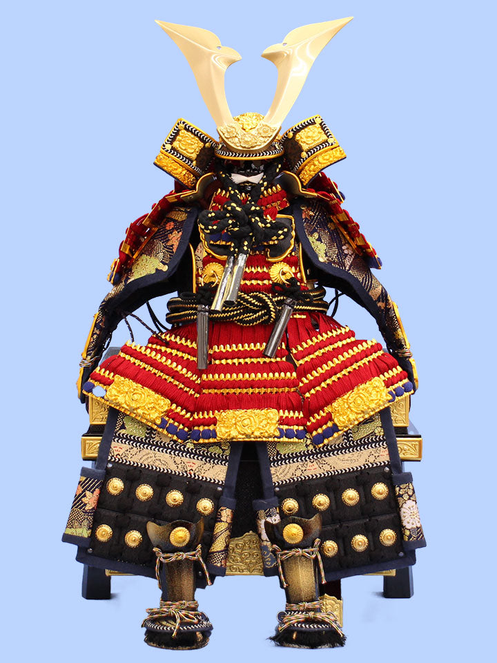 五月人形 単品鎧 高さ 48cm 龍玉作 5号赤縅鎧