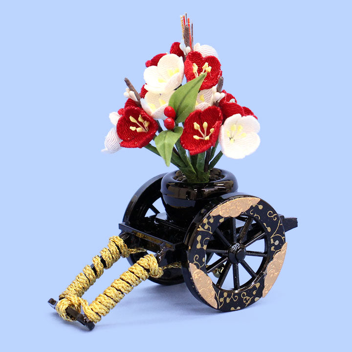 雛道具 にぎやかし 紅白梅花車