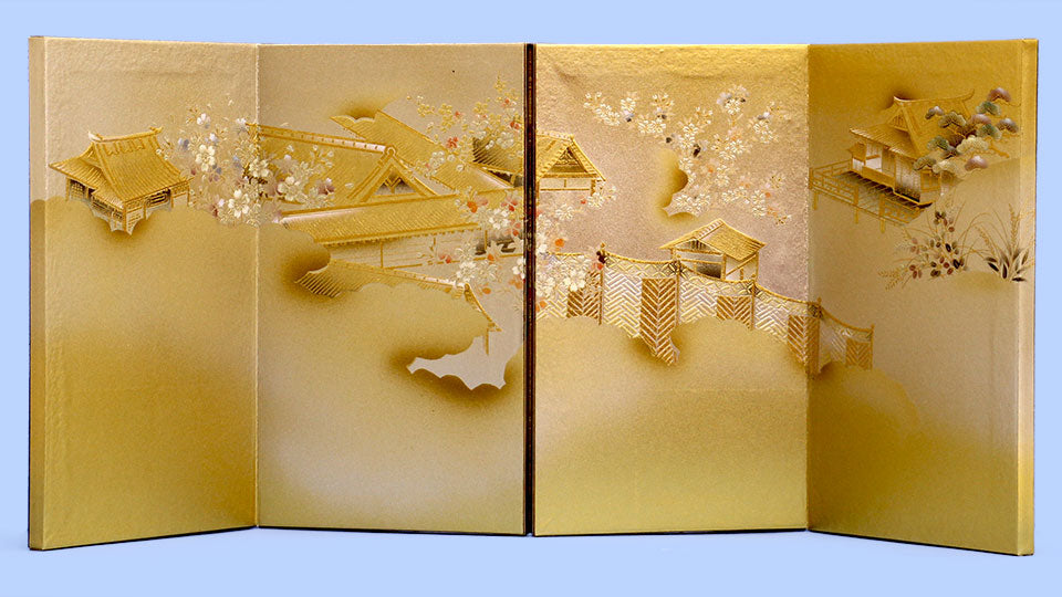 5段 焼箔 1340 雛人形　飾り台　屏風セット 5段 焼箔 1340 雛人形飾り台屏風セット