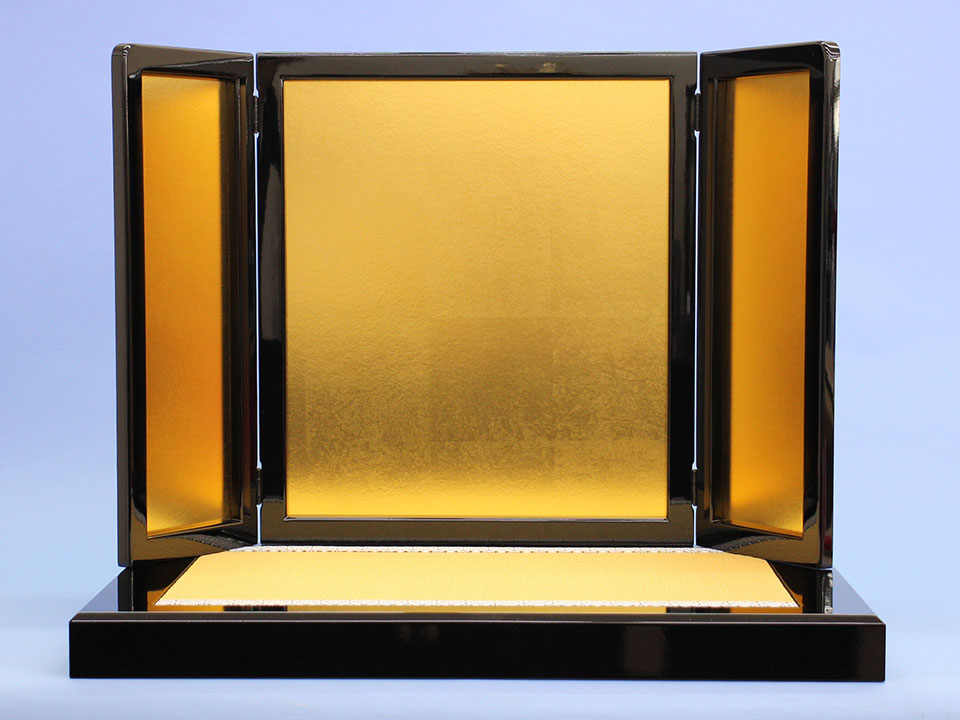 五月人形用台屏風 幅 75cm 25号美流備兜台18号特金平押屏風付き