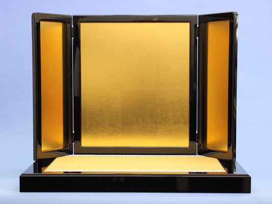 五月人形用台屏風 幅 75cm 25号美流備兜台18号特金平押屏風付き