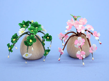 桜橘 高さ 7.0cm大雫しだれ桜橘 (白木台)