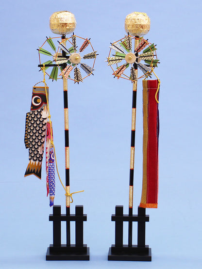 五月人形用 鯉のぼり飾り 対入り・両立て 20号天翔