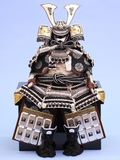 五月人形 単品鎧 高さ 43cm 皇宸作 3号銀龍鎧