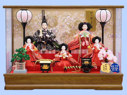 雛人形ケース飾り 五人 光華