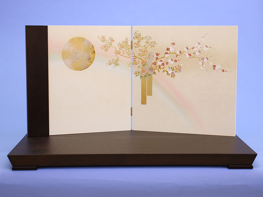 平台屏風セット 幅70cm 虹に月華