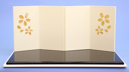 平台屏風セット 幅40cm 黒白-19cm白地に桜